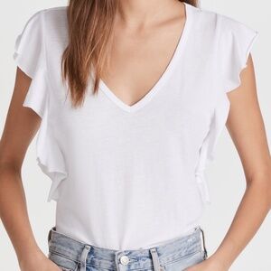 Z Supply Keala Flutter Tee, size L, White
